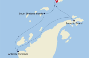 ANTARCTICA FLY-CRUISE Map