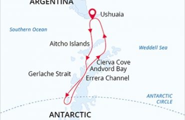 Crossing Antarctic Circle Map