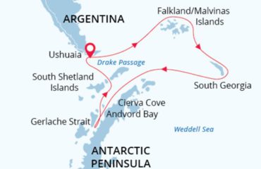 Falklands-So Georgia-Antarctica map