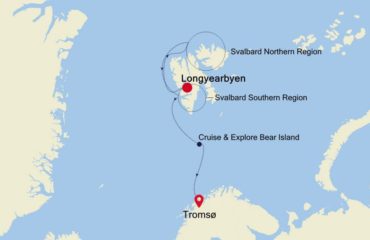 LOUNGYEARBYEN-TROMSO ROUTE MAP