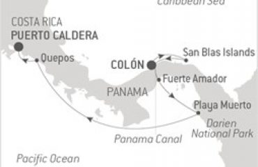 PANAMA AND COSTA RICA MAP