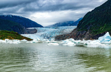 Lake near Mendhenall Glacier huge landscape