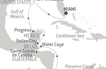panama-miami route map
