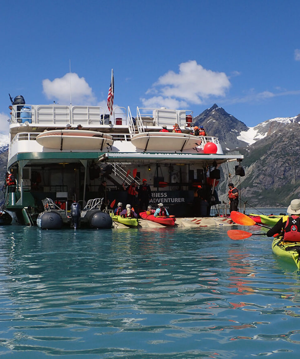 AK-Guests-kayaking-Glacier_Bay-return-to-Wilderness-Adventurer