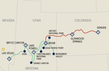 LAS VEGAS TO DENVER MAP
