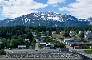 Beautiful view of Haines city near Glacier Bay, Alaska, USA